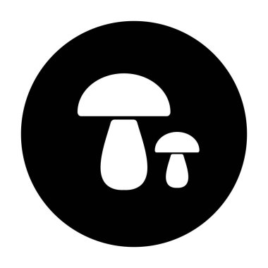 Beyaz arkaplanda mantar simgesi