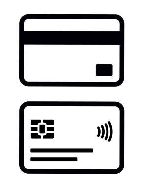 Beyaz arkaplanda kredi kartı simgesi