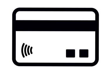 Beyaz arkaplanda kredi kartı simgesi