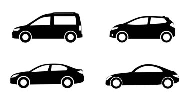 Beyaz arkaplanda yolcu vagonu simgesi