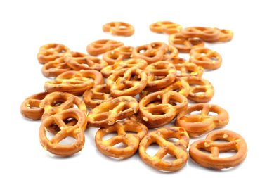 Beyaz bir arka planda simit