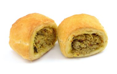 lahana ve mantarlı börek.