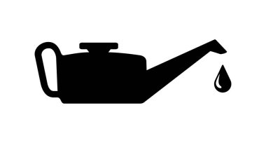 Beyaz arkaplanda yağ simgesi