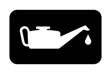 Beyaz arkaplanda yağ simgesi