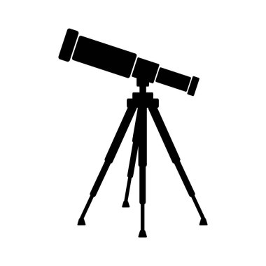 beyaz zemin üzerine teleskopu simgesi