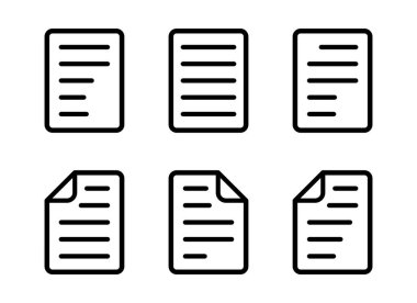 Beyaz arkaplan üzerindeki belge simgesi