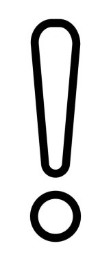 Beyaz arkaplanda ünlem işareti