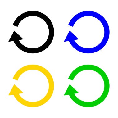 Beyaz arkaplanda ok simgesi