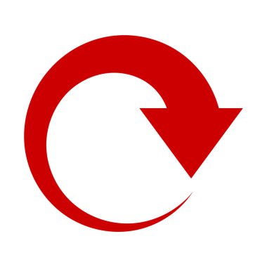 Beyaz arkaplanda ok simgesi