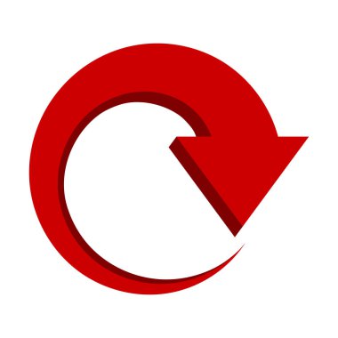 Beyaz arkaplanda ok simgesi