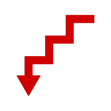 Beyaz arkaplanda merdiven simgesi