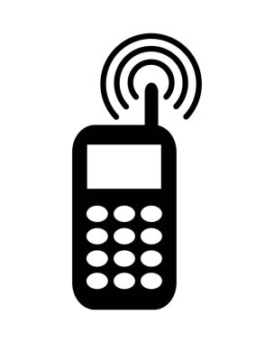 Beyaz arkaplanda telefon simgesi