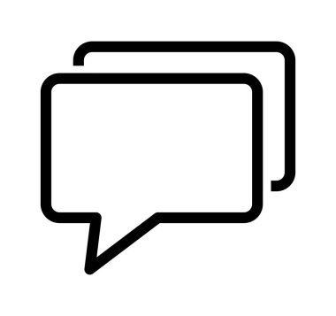 Beyaz arkaplanda sohbet simgesi