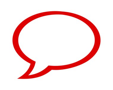 Beyaz arkaplanda sohbet simgesi