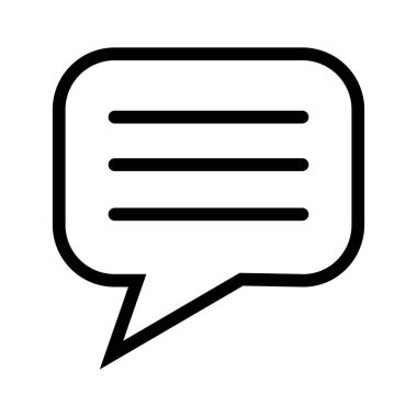 Beyaz arkaplanda sohbet simgesi