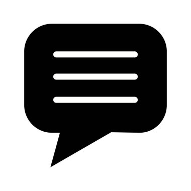 Beyaz arkaplanda sohbet simgesi