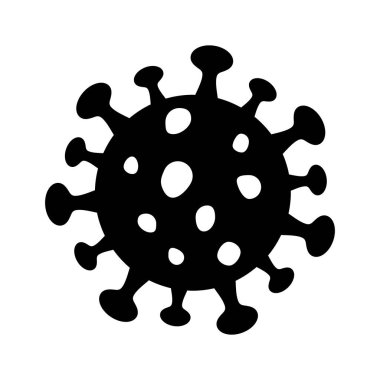 Beyaz arkaplanda koronavirüs simgesi