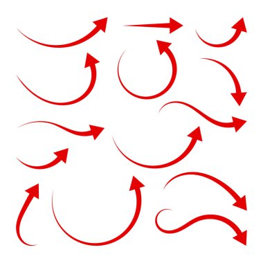 oklar beyaz zemin üzerinde bir dizi