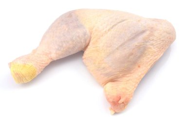 Beyaz arka planda tavuk budu.