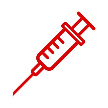 Beyaz arkaplanda şırınga simgesi