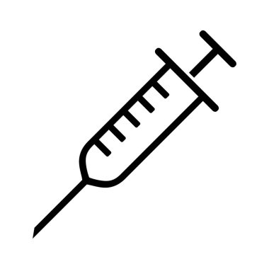 Beyaz arkaplanda şırınga simgesi