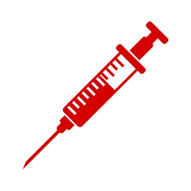 Beyaz arkaplanda şırınga simgesi