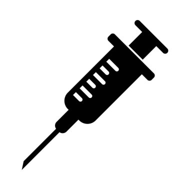 Beyaz arkaplanda şırınga simgesi