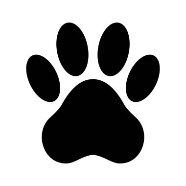 pençe izi beyaz üzerinde izole edildi