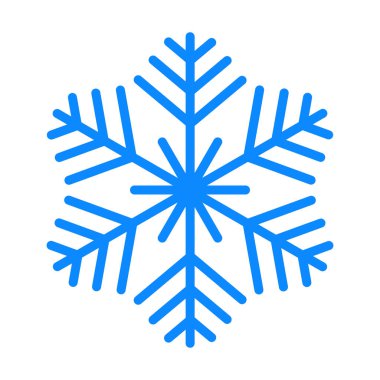 Kar Tanesi simgesi beyaz arkaplanda izole edildi