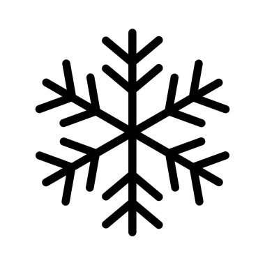 Kar Tanesi simgesi beyaz arkaplanda izole edildi