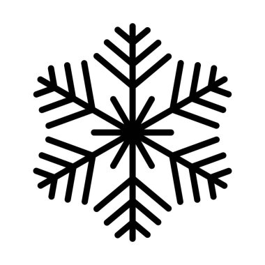 Kar Tanesi simgesi beyaz arkaplanda izole edildi