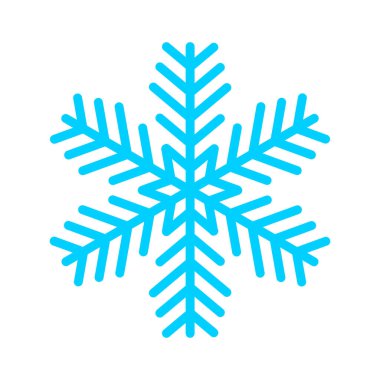 Kar Tanesi simgesi beyaz arkaplanda izole edildi