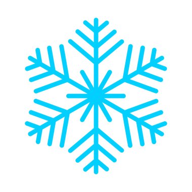 Kar Tanesi simgesi beyaz arkaplanda izole edildi