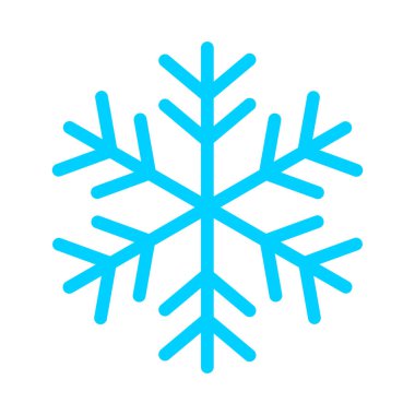 Kar Tanesi simgesi beyaz arkaplanda izole edildi