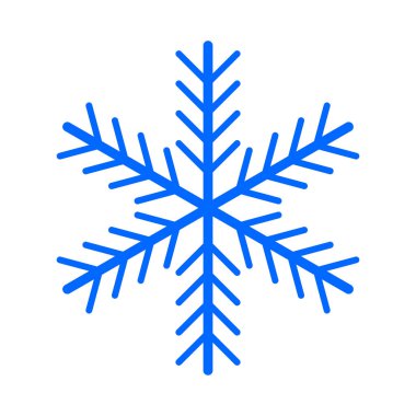 Kar Tanesi simgesi beyaz arkaplanda izole edildi