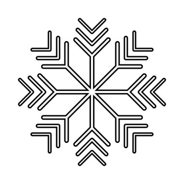 Kar Tanesi simgesi beyaz arkaplanda izole edildi