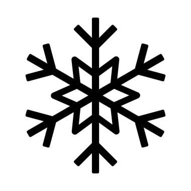 Kar Tanesi simgesi beyaz arkaplanda izole edildi