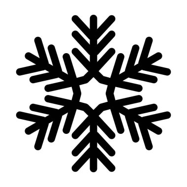 Kar Tanesi simgesi beyaz arkaplanda izole edildi