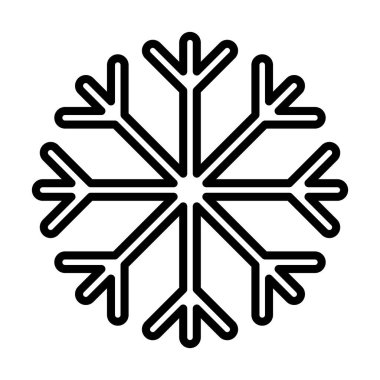 Kar Tanesi simgesi beyaz arkaplanda izole edildi