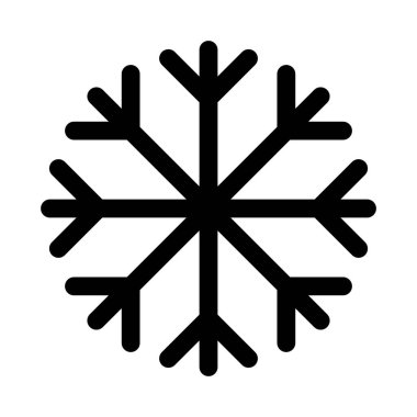 Kar Tanesi simgesi beyaz arkaplanda izole edildi