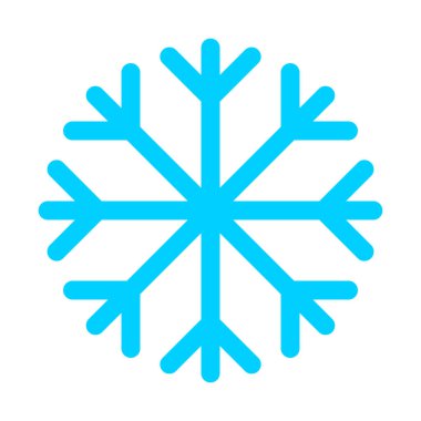 Kar Tanesi simgesi beyaz arkaplanda izole edildi