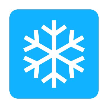 Kar Tanesi simgesi beyaz arkaplanda izole edildi