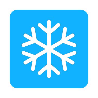 Kar Tanesi simgesi beyaz arkaplanda izole edildi