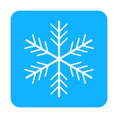 Kar Tanesi simgesi beyaz arkaplanda izole edildi