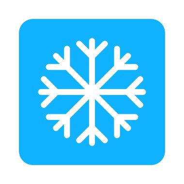 Kar Tanesi simgesi beyaz arkaplanda izole edildi