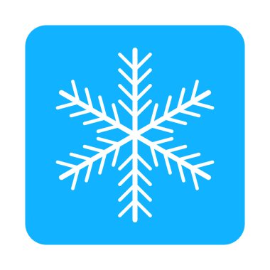 Kar Tanesi simgesi beyaz arkaplanda izole edildi