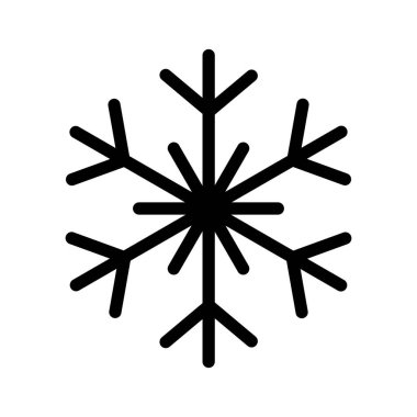 Kar Tanesi simgesi beyaz arkaplanda izole edildi