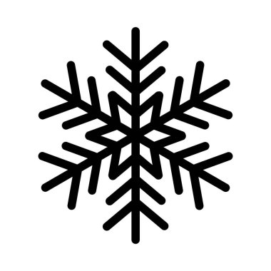 Kar Tanesi simgesi beyaz arkaplanda izole edildi