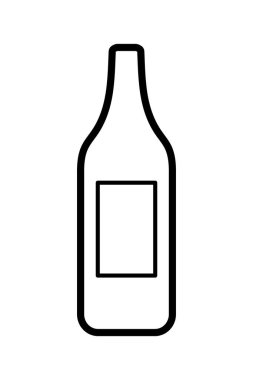 Şişe simgesi beyaz arka plan üzerinde