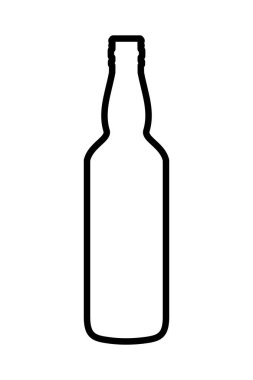 Şişe simgesi beyaz arka plan üzerinde